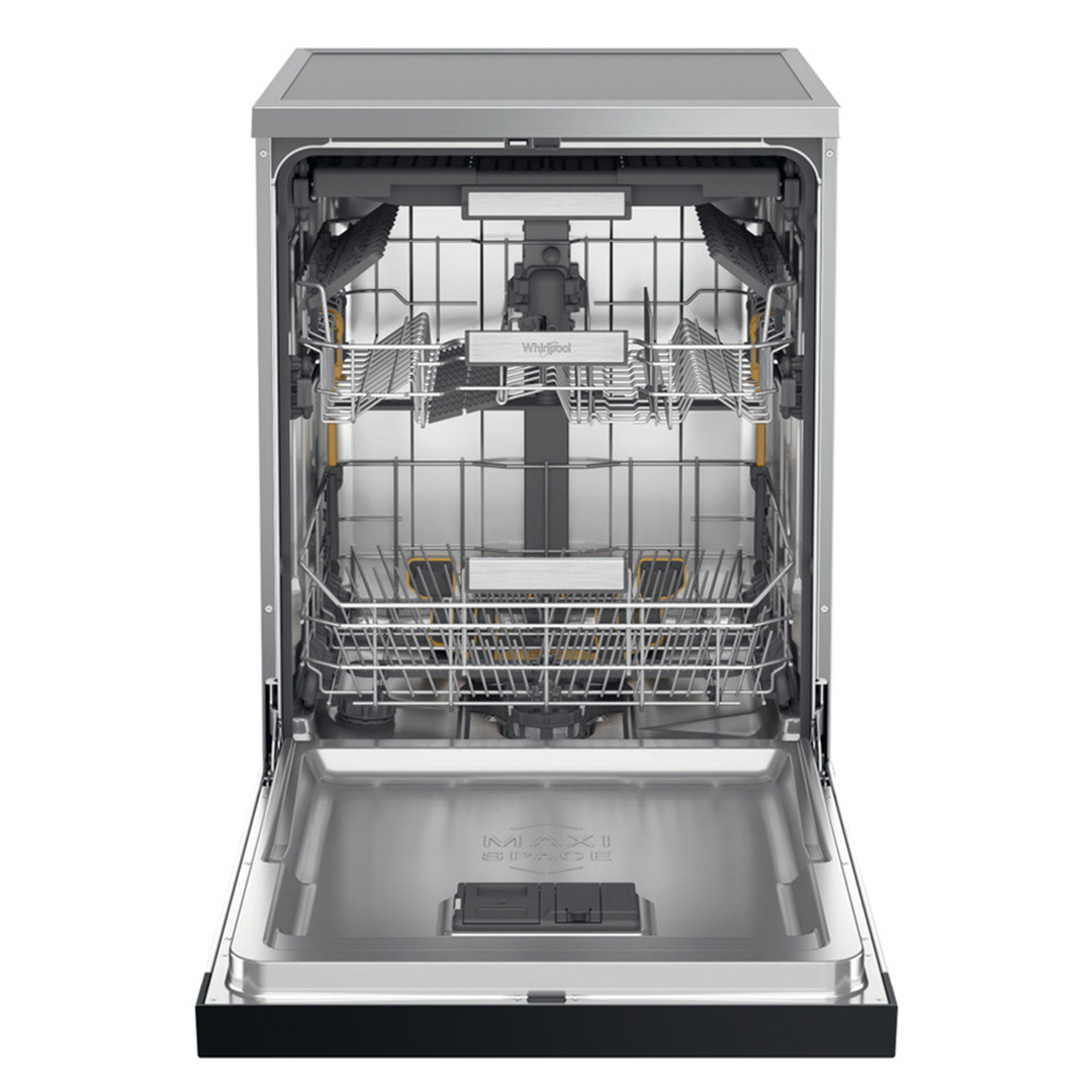 Whirlpool, 15 place settings, stainless steel - Free standing dishwasher