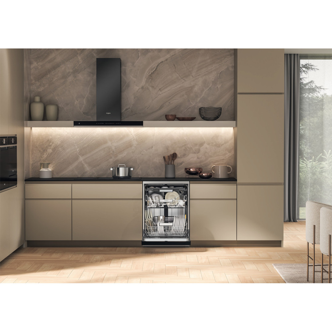Whirlpool, 15 place settings, stainless steel - Free standing dishwasher