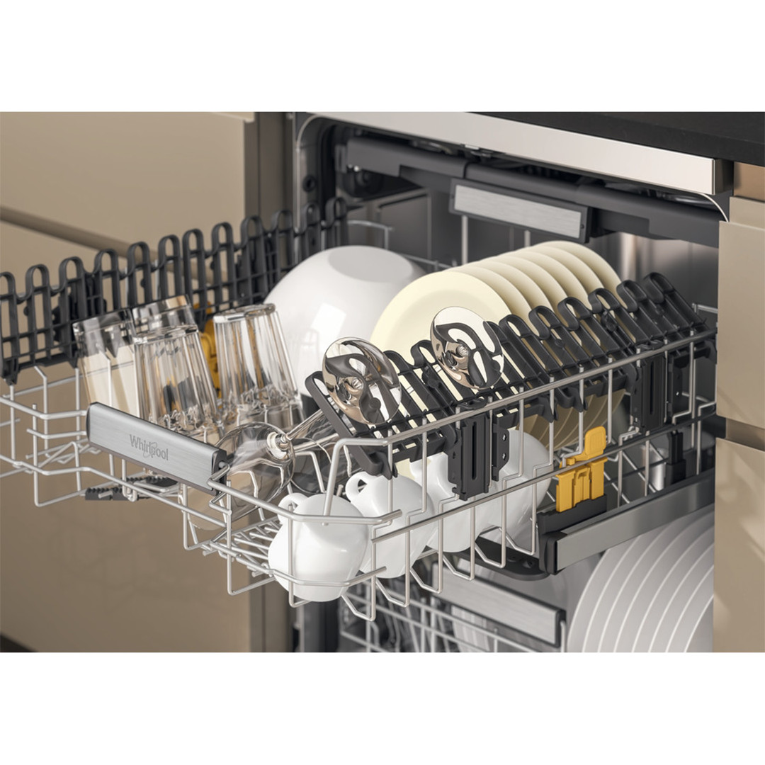 Whirlpool, 15 place settings, stainless steel - Free standing dishwasher