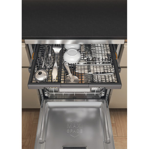 Whirlpool, 15 place settings, stainless steel - Free standing dishwasher