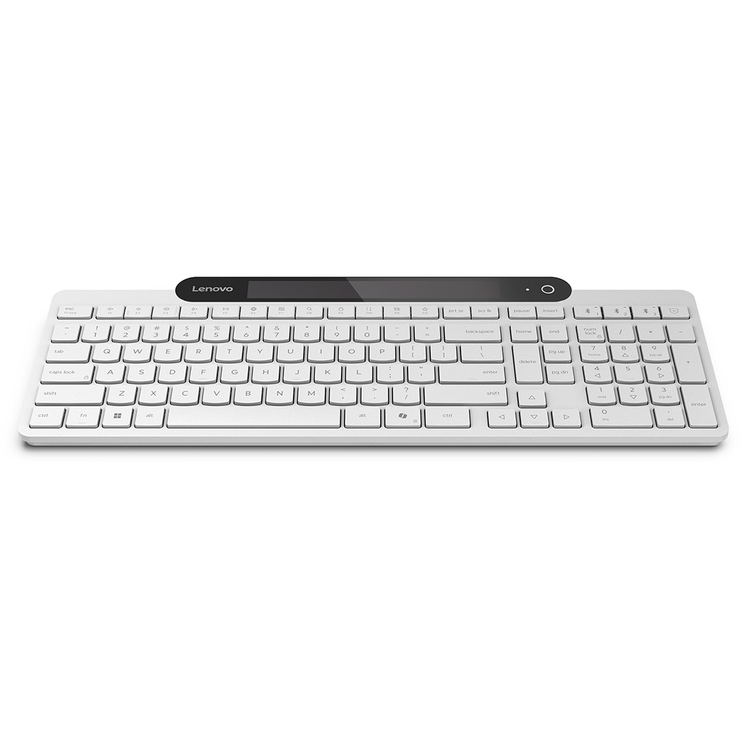 Lenovo 800 Self-Charging Bluetooth Keyboard, US, valge - Juhtmevaba klaviatuur