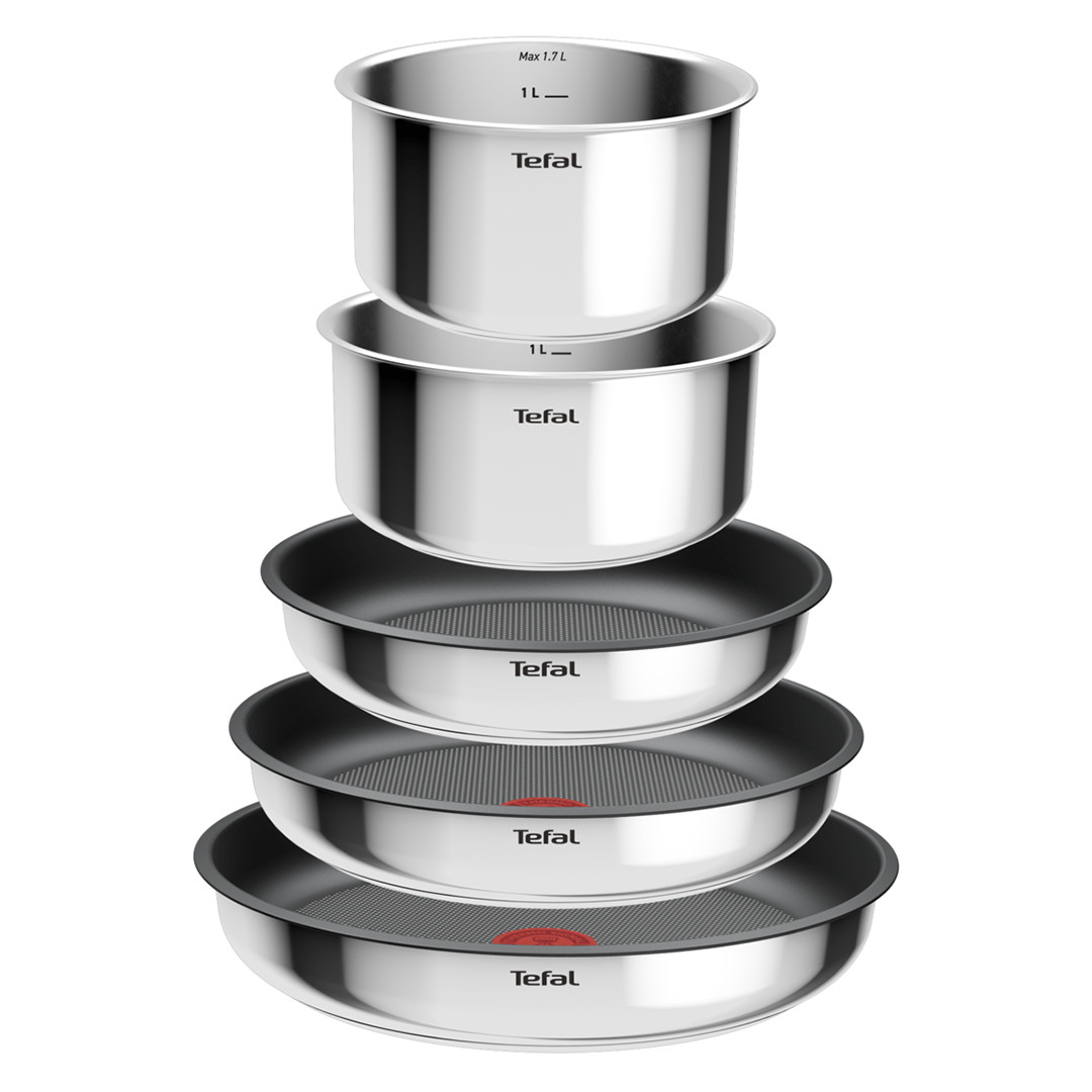 Tefal Ingenio Cook Eat, 8-osaline komplekt, roostevaba teras - Pottide ja pannide komplekt + kaaned ja käepide