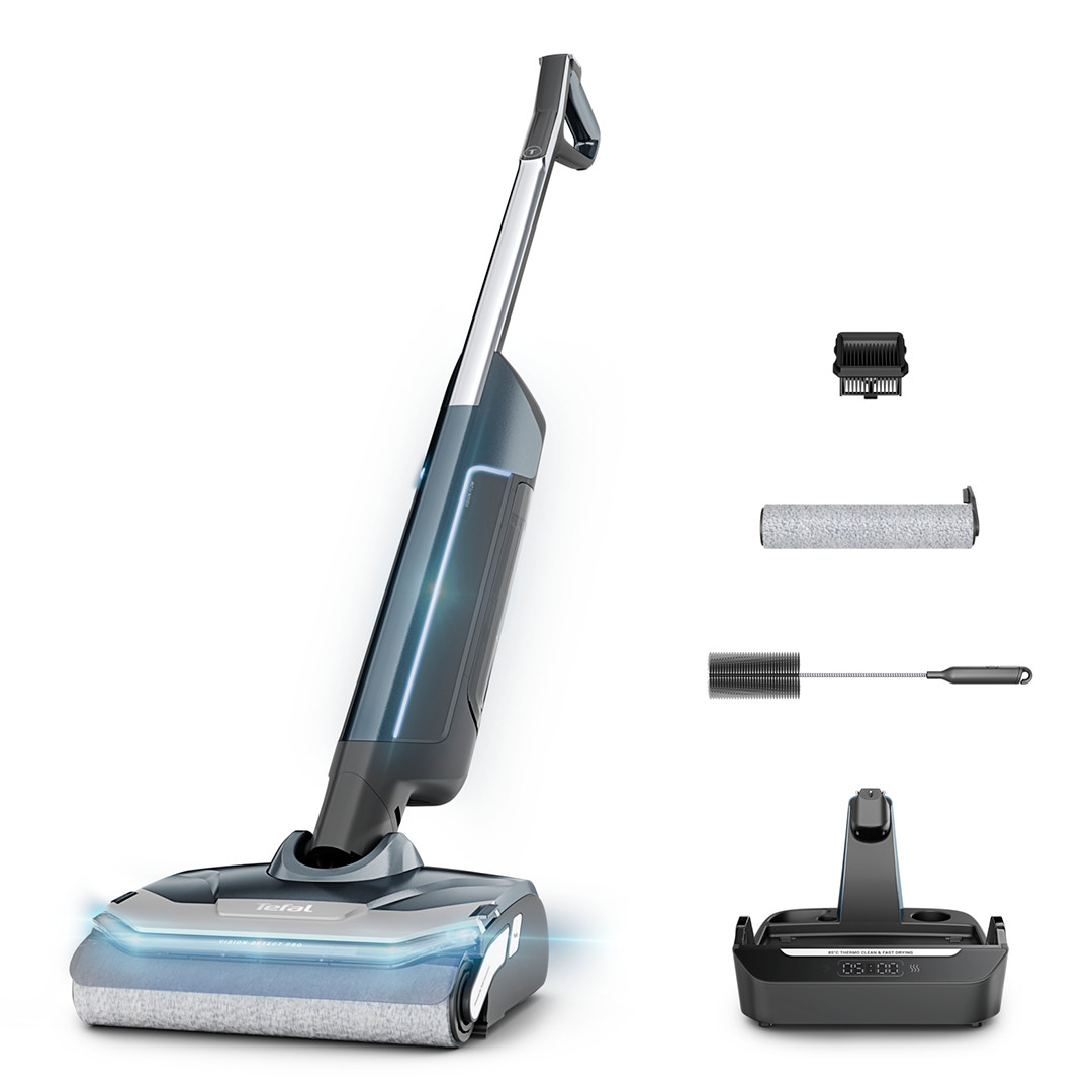 Tefal X-Clean Vision Pro, 2 в 1, сухая и влажная уборка, черный - Беспроводное устройство для уборки твердых полов