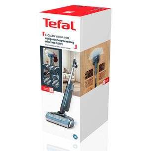 Tefal X-Clean Vision Pro, 2 в 1, сухая и влажная уборка, черный - Беспроводное устройство для уборки твердых полов