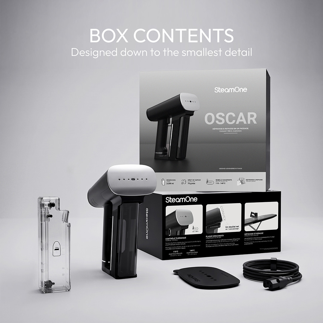 SteamOne Oscar, 2200 W, black - Handheld steamer
