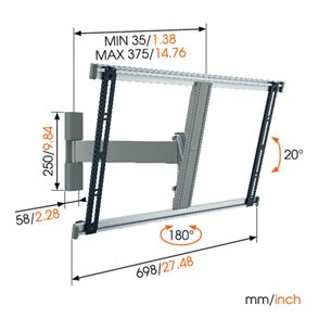 Wall mount for 32-55" LED/LCD/Plasma TV, Vogels