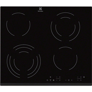 Electrolux, автоматический нагрев, ширина 59 см, без рамы, черный - Интегрируемая керамическая варочная панель