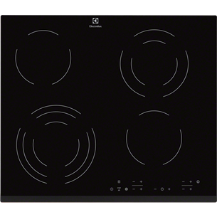 Electrolux, автоматический нагрев, ширина 59 см, без рамы, черный - Интегрируемая керамическая варочная панель