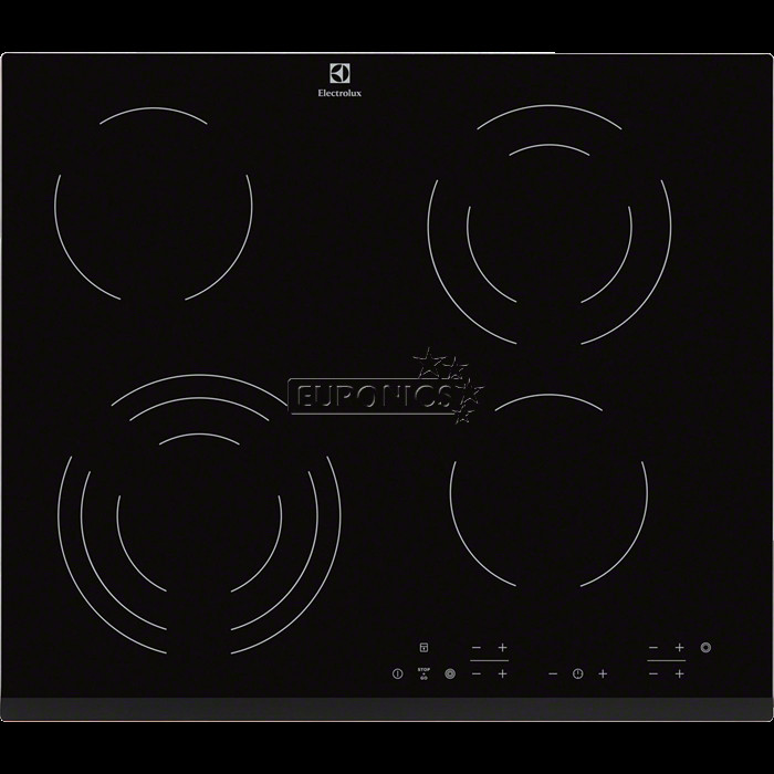 Electrolux, автоматический нагрев, ширина 59 см, без рамы, черный - Интегрируемая керамическая варочная панель