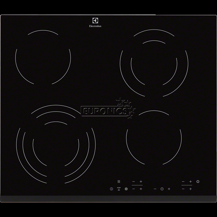 Electrolux, автоматический нагрев, ширина 59 см, без рамы, черный - Интегрируемая керамическая варочная панель