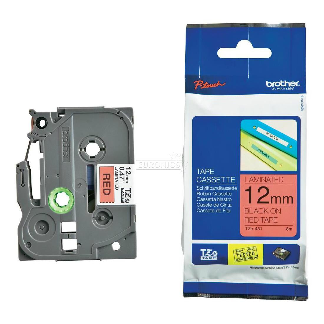 Lint must kiri punasel taustal 8m x 12mm, Brother