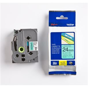 Lint must kiri rohelisel taustal 8m x 24mm, Brother TZE751
