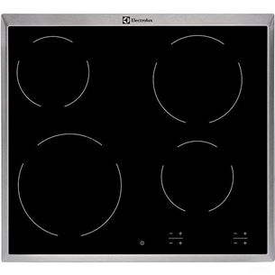 Electrolux, width 57.6 cm, steel frame, black - Built-in Ceramic Hob EHF6240XXK