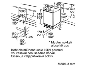 Built-in cooler Bosch (81,8 cm)