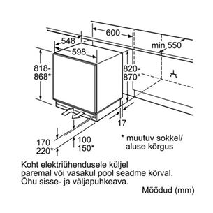 Integreeritav sügavkülmik Bosch (98 L)