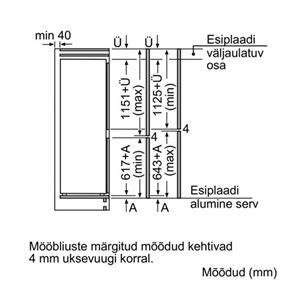 Built-in refrigerator Bosch (178 cm)