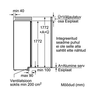 Integreeritav sügavkülmik Bosch (213 L)