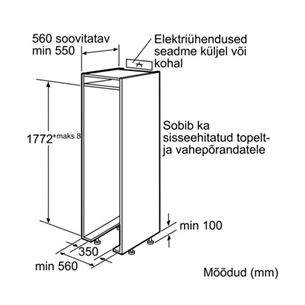 Integreeritav jahekapp Bosch (178 cm)