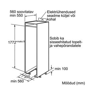 Built-in cooler Bosch (178 cm)