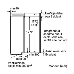 Built-in cooler Bosch (178 cm)