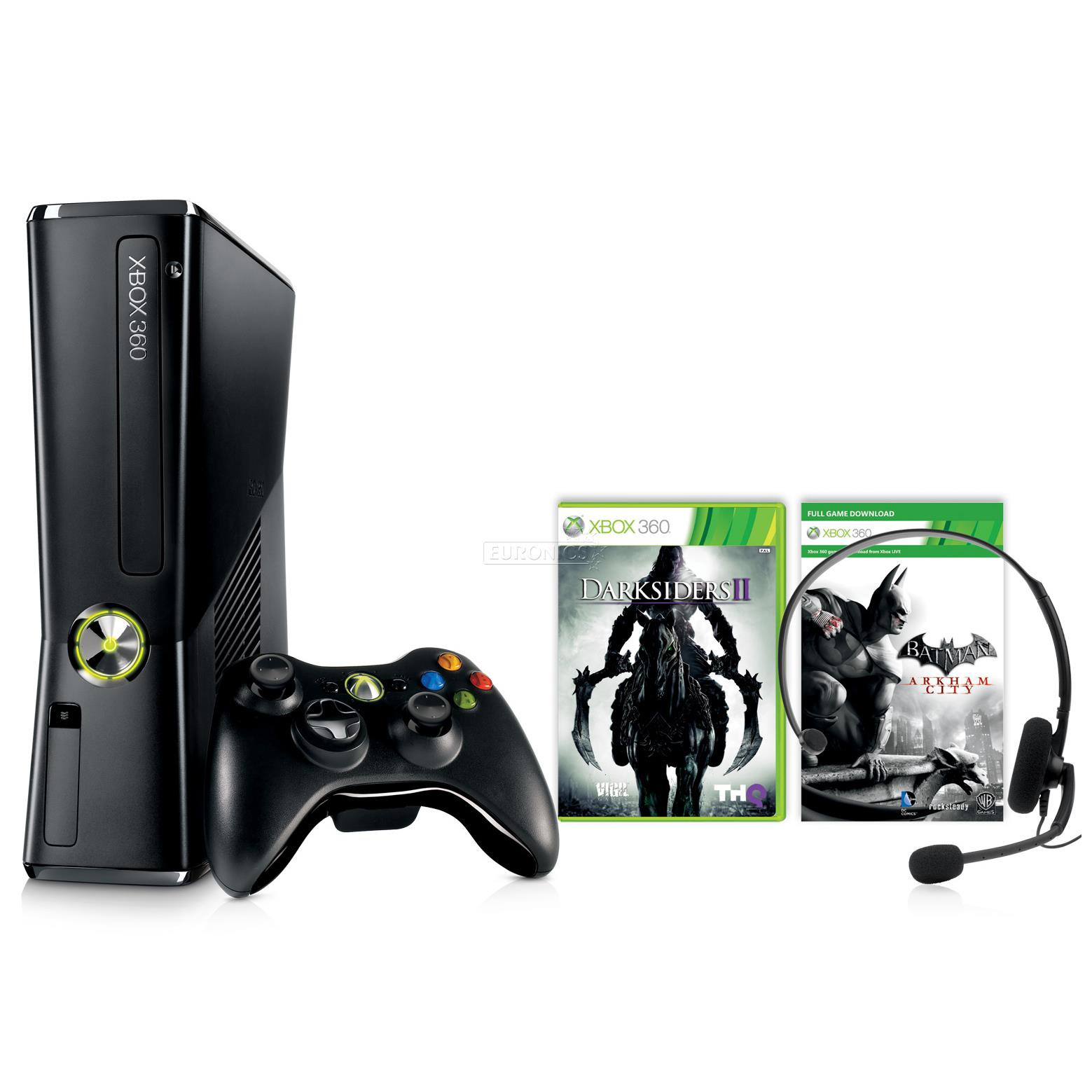 Xbox360 S (250 GB) + Darksiders II + Batman: Arkham City
