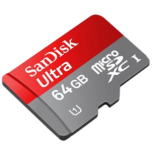 Карта памяти Micro SDXC с адаптером (64 ГБ), Sandisk