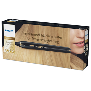 Philips Pro, до 230°C, черный/золотистый - Щипцы для выпрямления волос