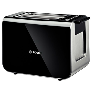 Bosch Styline, 860 W, black - Toaster TAT8613