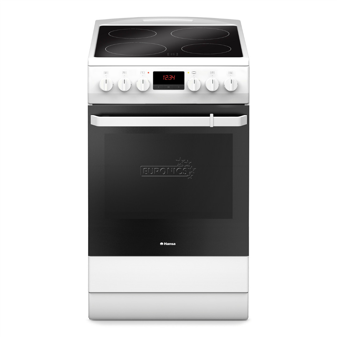 Hansa, 10 programs, 65 L, white - Freestanding Ceramic Cooker
