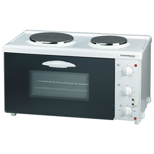 Rommelsbacher, 22 L, 2500 W, white - Minioven with 2 burners