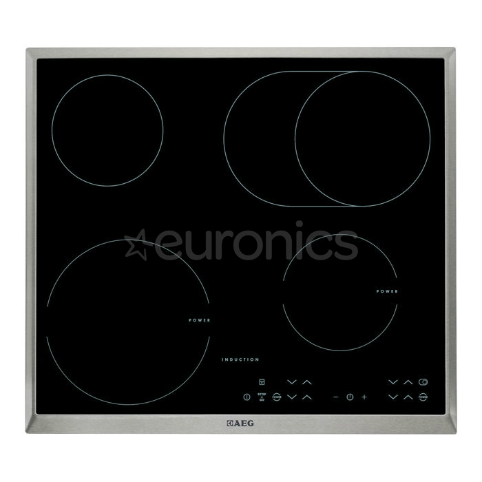 Built-in hob with 2 ceramic + 2 induction heat elements, AEG
