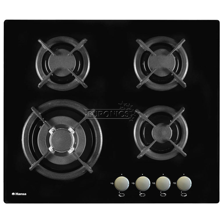 Hansa, width 60 cm, black - Built-in Gas Hob