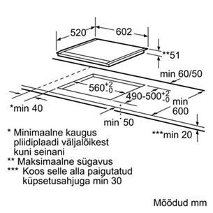 Integreeritav induktsioon pliidiplaat, Siemens