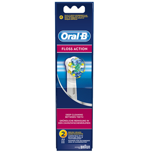 Oral-B Braun FlossAction, 2 pieces, white - Replacement brush heads