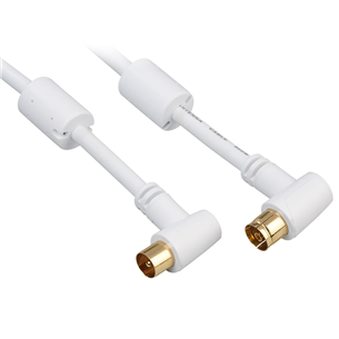 Gold-plated antenna cable 90° Hama (3 m)