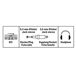 Heliadapter 3,5 mm -- 6,3 mm Hama