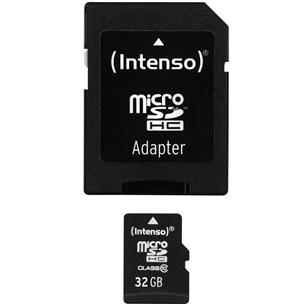 Карта памяти Micro SDHC (32 ГБ) с адаптером, Intenso