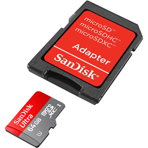 Micro SDXC memory card + adapter (64 GB), Sandisk
