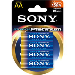 4 x AA patareid Stamina Platinum, Sony
