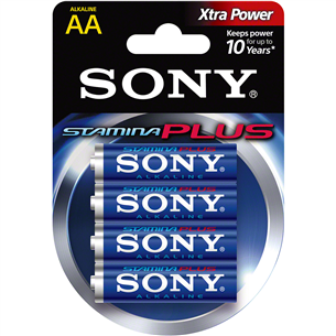 4 x AA patareid Stamina Plus, Sony