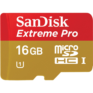 Micro SDHC mälukaart Extreme Pro (16 GB), Sandisk