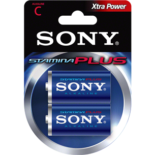 2 x C patareid Stamina Plus, Sony