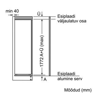 Built-in cooler Bosch / height: 178 cm