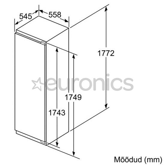 Built-in cooler Bosch / height: 178 cm