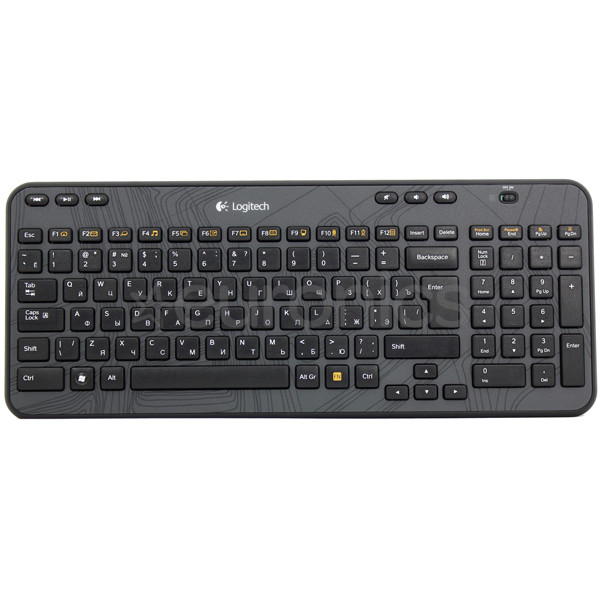 Logitech K360, RUS, must - Juhtmevaba klaviatuur