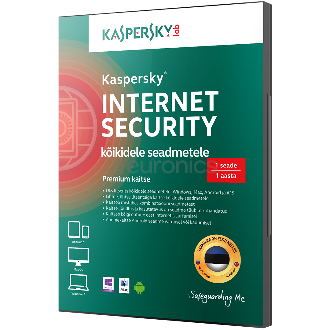 Kaspersky Internet Security 2. arvutile (1 a)
