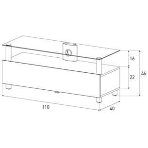 TV table TRN 2110, Neo / up to 46"