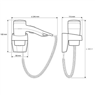 Seinale kinnitatav föön Valera Premium 1100