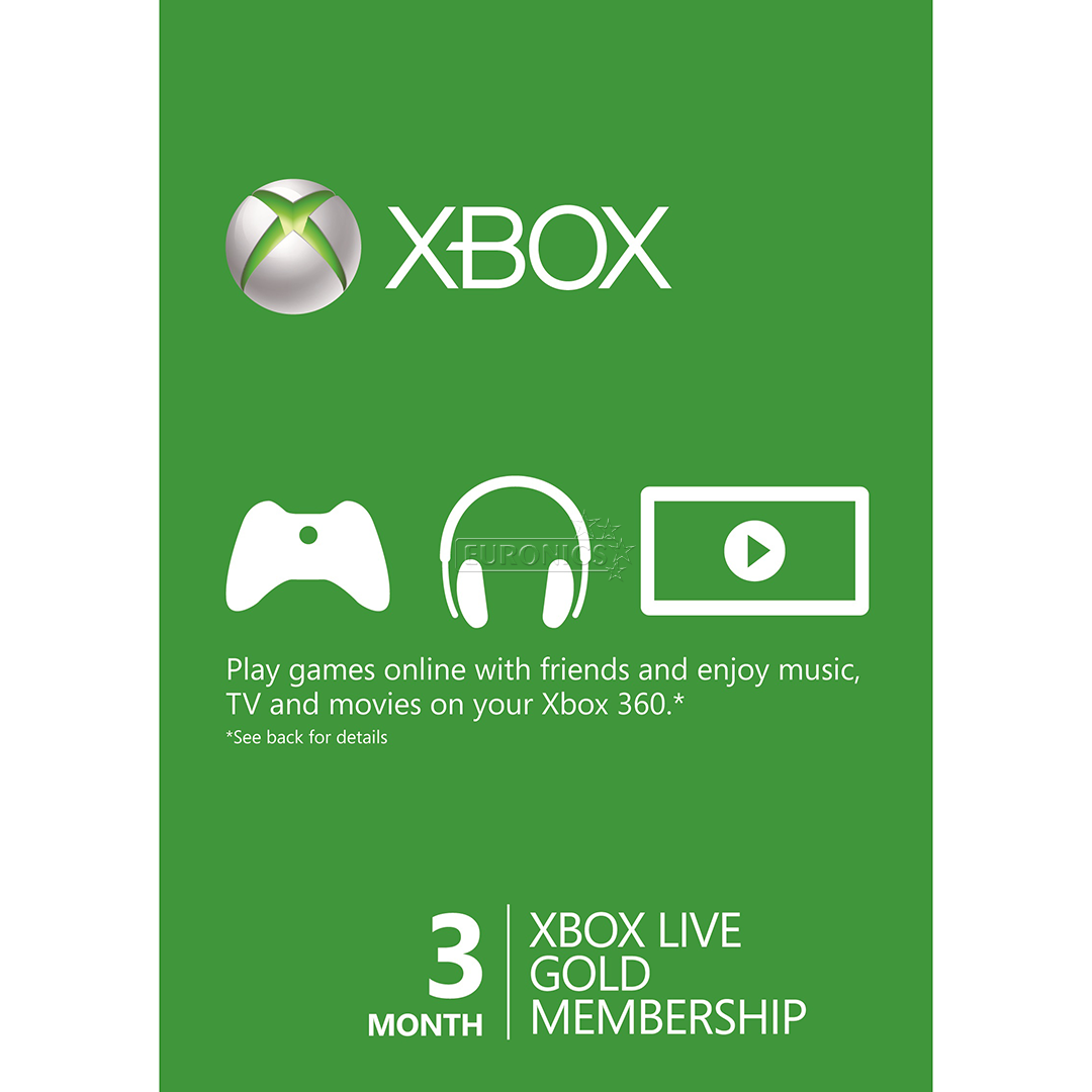 Xbox Live´i 3-kuuline [digitaalne] Gold liikmekaart