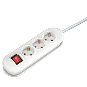 Hama, 1.4 m, 3 sockets, white - Power strip